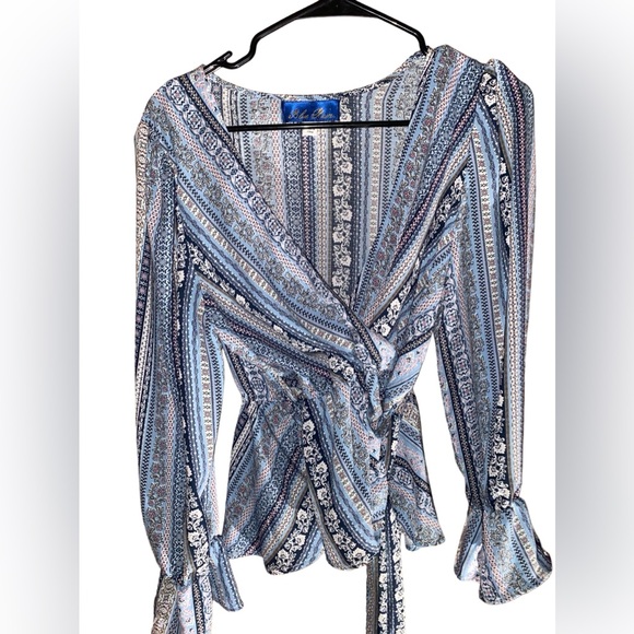 Blue Rain Wrap  Shirt - Picture 1 of 3